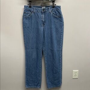 L.L.Bean #286349 Classic Fit High Rise Straight Leg Denim Jeans 10 Reg